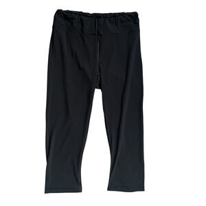 Sweaty Betty Womens Black Capri Leggings Size Small Rear Zipper Pocket